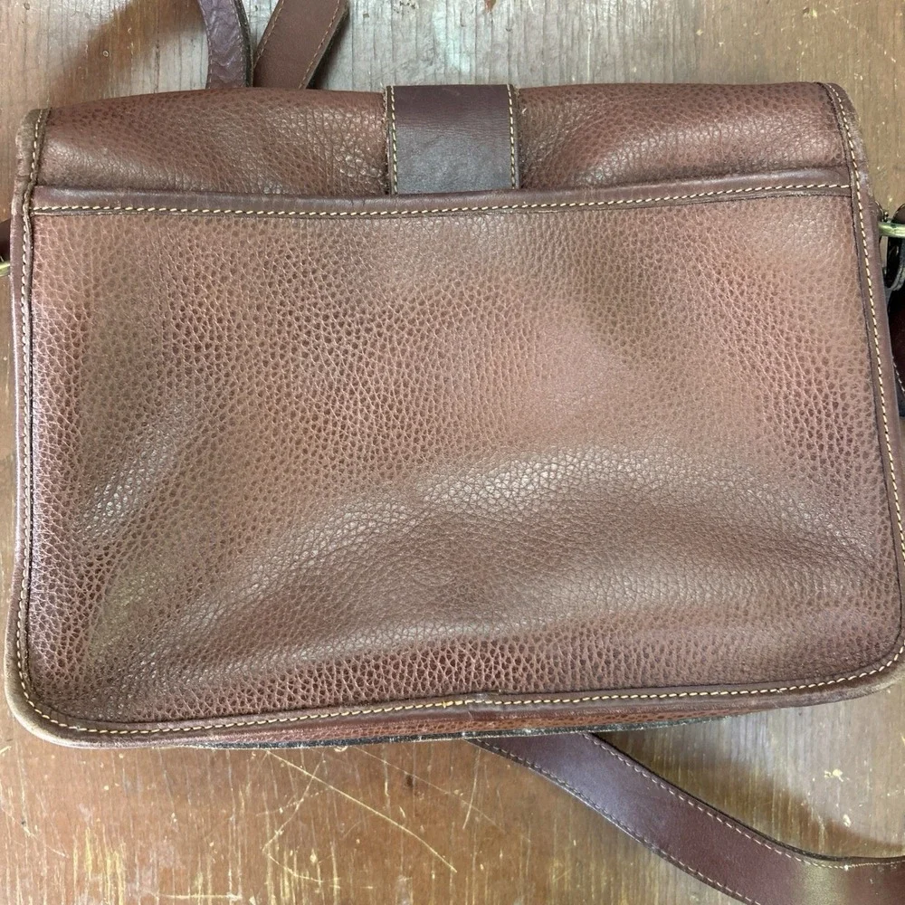 Coach Sheridan Mayfield Glenwood Vintage Brown Pebbled Leather Crossbody Bag